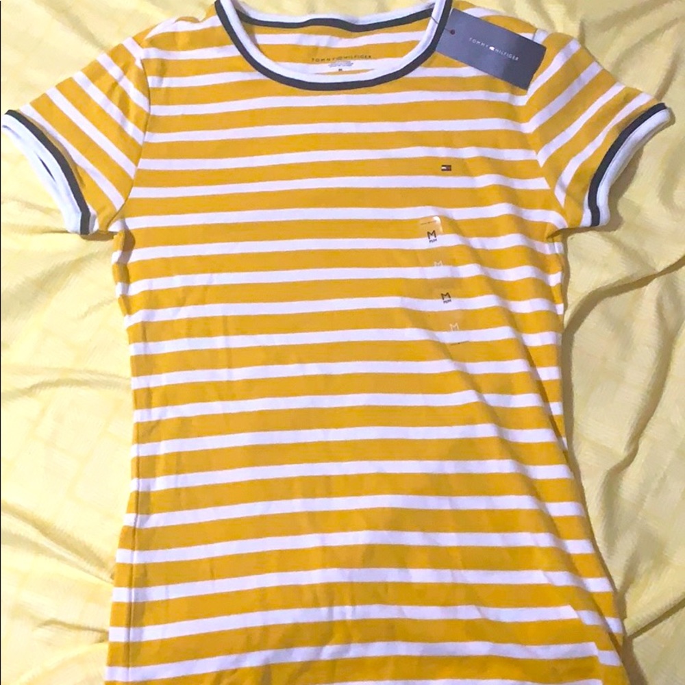 Tommy Hilfiger Yellow Stripes cotton t-shirt